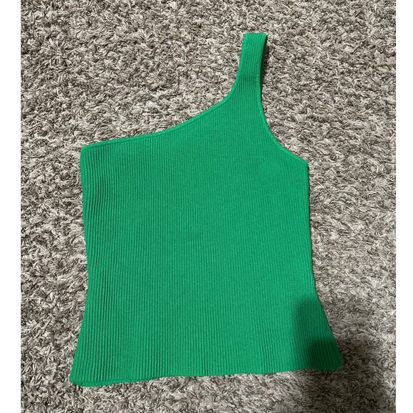 Aritiza Babaton Sculpt Knit One Shoulder Tank Top L - Picture 1 of 2